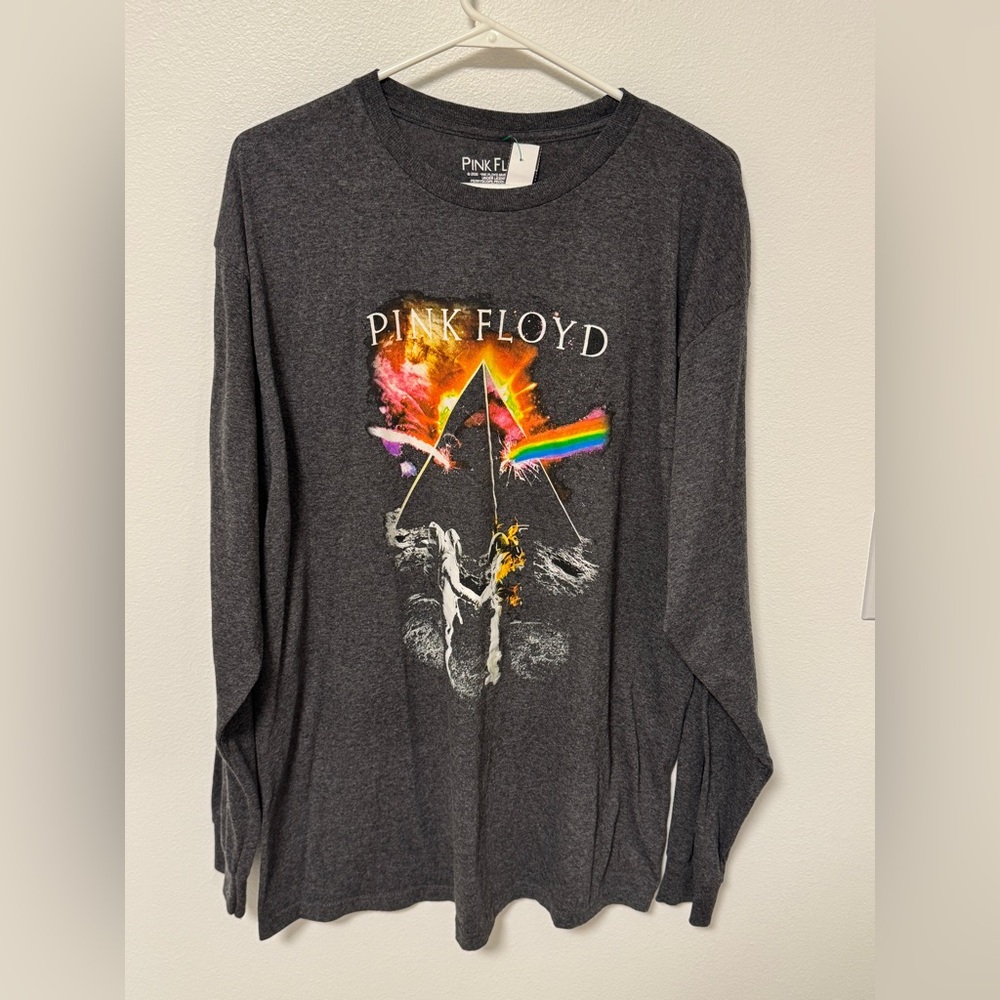 Pink Floyd Gray Long Sleeve Cotton Tee